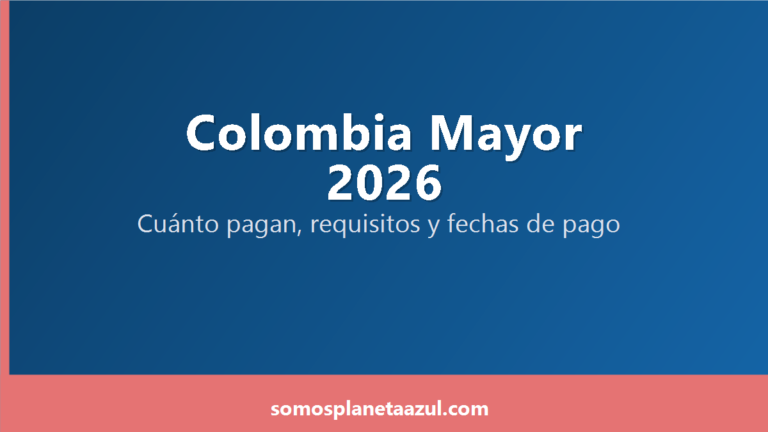 Portada del programa Colombia Mayor 2026 con montos, requisitos y fechas de pago
