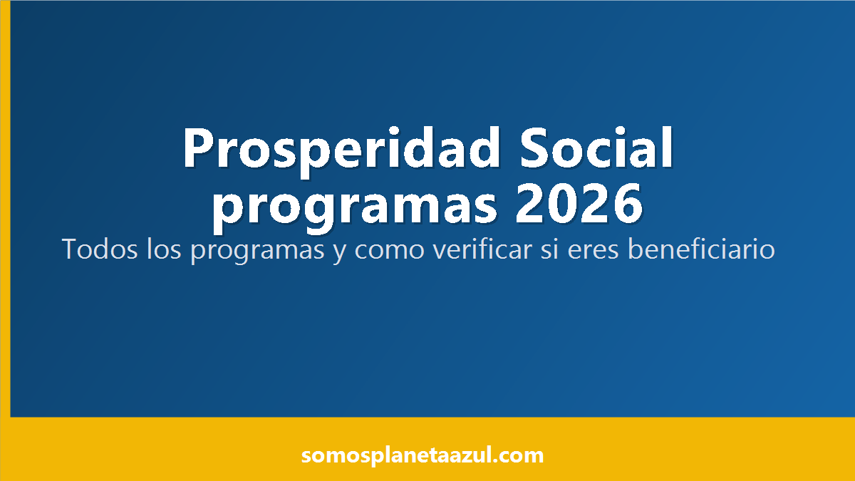Portada con el mapa completo de programas activos de Prosperidad Social en 2026