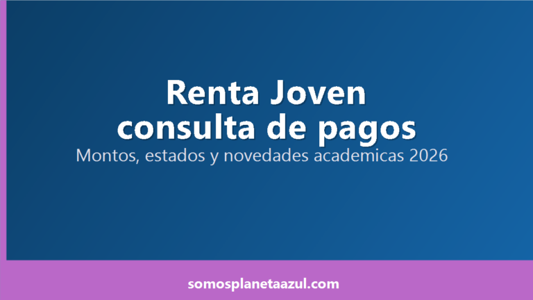 Portada sobre cómo consultar pagos y novedades académicas de Renta Joven 2026