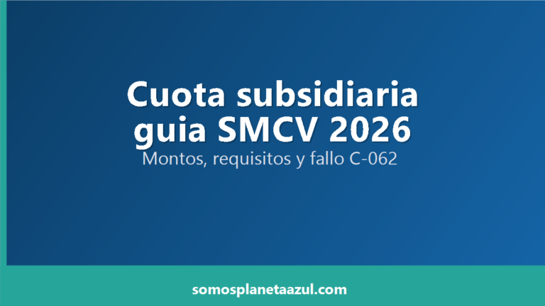 Portada de la guia completa del Subsidio Familiar SMCV y la cuota subsidiaria 2026